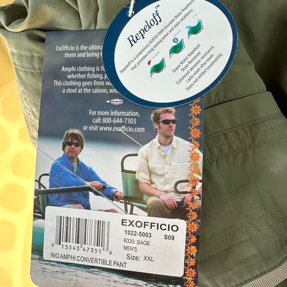 ExOfficio Green Outdoor convertible pants - Picture 4 of 4